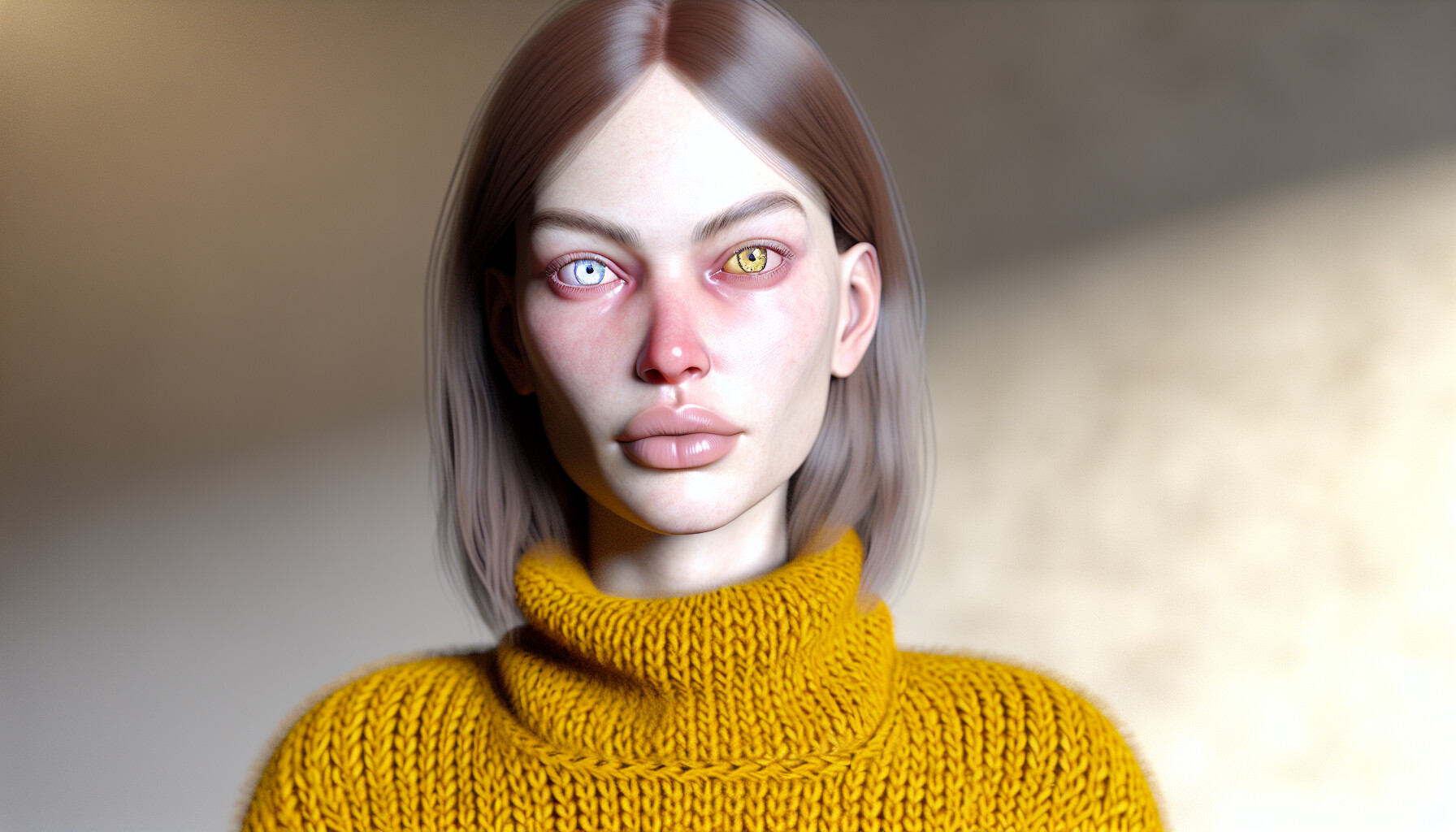 Cool Summer Wearing Unflattering Warm Colors A woman with cool-toned skin looking washed out while wearing a mustard yellow sweater.